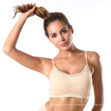 Lace de encaje al por mayor Sports Bra Fitness extraíble Nylon Entrenamiento de nylon Cami Women Yoga Bra
